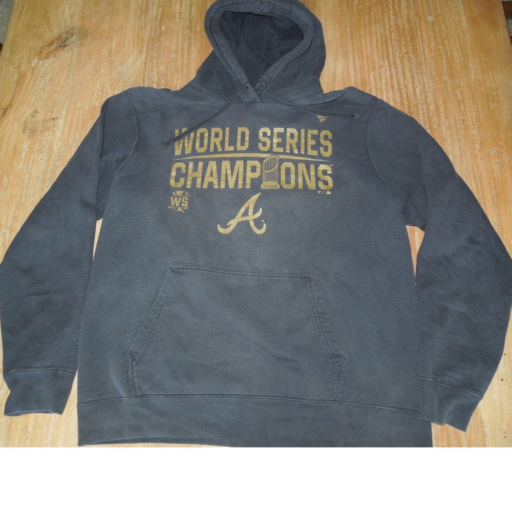 Atlanta Braves 2021 World Series Champions Hoodie Fanatics Black‎ Mens Large L
